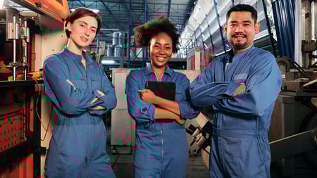 A group of smiling colleagues 